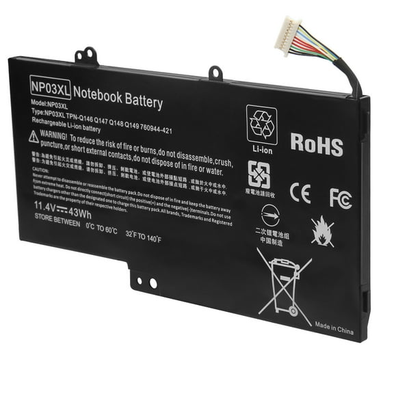 NextCell Battery for HP 760944-421(3ICP6/60/80) 760944-421 760944-541 761230-005 HSTNN-LB6L NP03XL TPN-Q146 TPN-Q147 TPN-Q148 TPN-Q149 Envy 15 X360 Pavilion 13 X360
