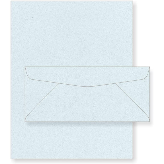 NextFiber 8-1/2" x 11" Letter Heads & #10 Reg. Envelopes Create invitations, Certificates, Events, Parties, Birthday, Showers, Proposals, Presentations, Resumes and much more Ice Blue