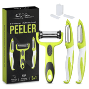 NextG Ideaz 3 In 1 Rotatable Stainless Steel Blade Vegetable Peeler, Vertical Serrated & Straight Peeler, 3pcs Set