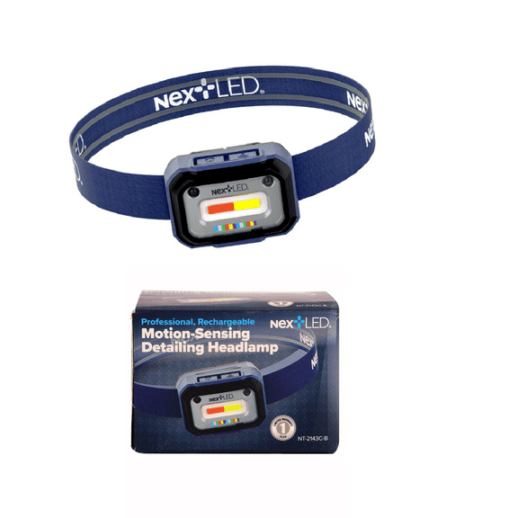 NextLED NT-2143C-B CRI 95+ Paint Inspection Detailing Headlamp with Motion Sensor, 3000K/4500K/6000K, 300 Lumen, Car Detailing Light, Paint Inspection, Paint Correction, Swirl Finder Light