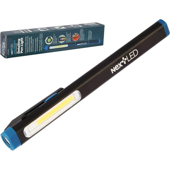 NextLED NT-6615K CRI95 Auto Detailing Light, Rechargeable Pocket Flashlight, 430 Lumen, 6000k, Magnetic, Spot/Flood/365nm UV Light 3 in 1, for Paint Correction, Swirl Finder, Pro Paint Matching Tool