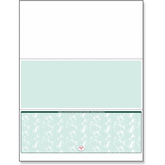 NextSecure Blank Laser/Ink-Jet Checks, 500 Sheets Per Pack Green Bottom