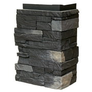 NextStone  Faux Polyurethane Stone Country Ledgestone Outside Corner - Andean Onyx