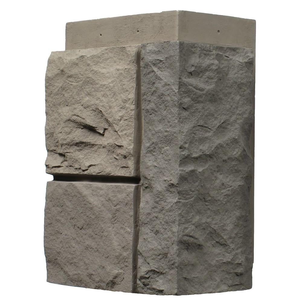 NextStone™ Faux Polyurethane Stone Outside Corner Random Rock - Tri Gray