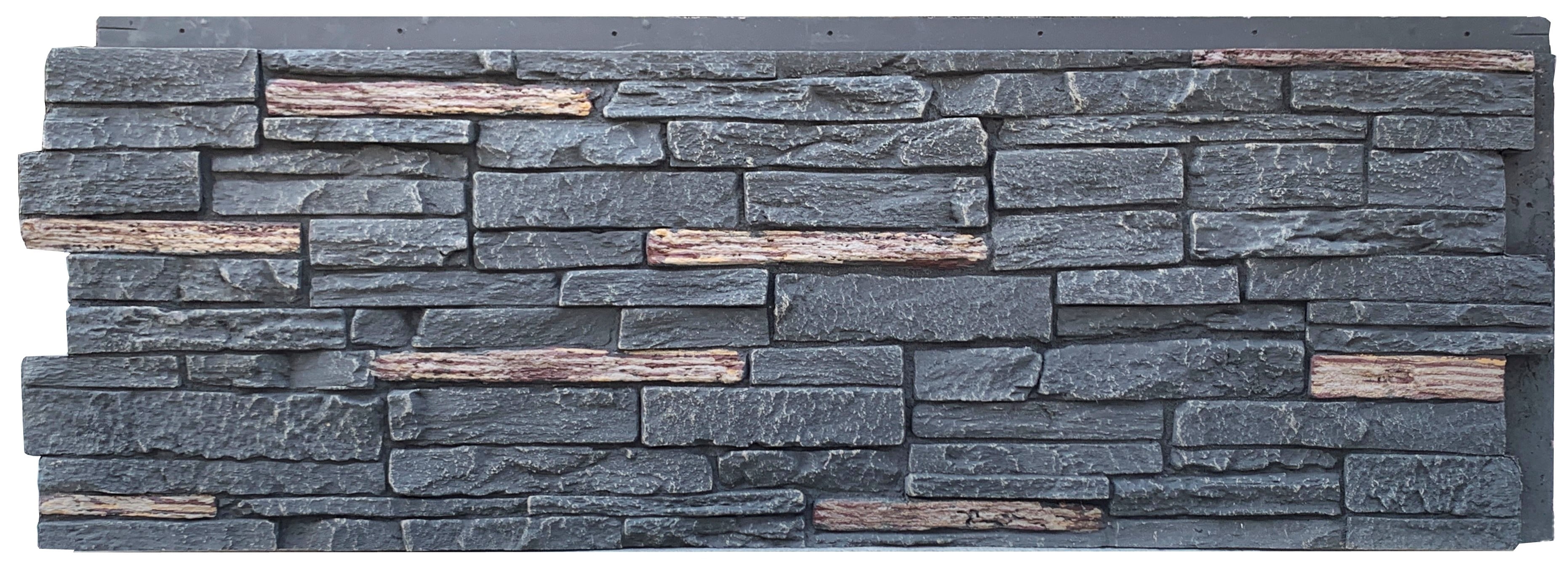 NextStone Polyurethane Faux Stone Siding, Gray, 43", 4 Count