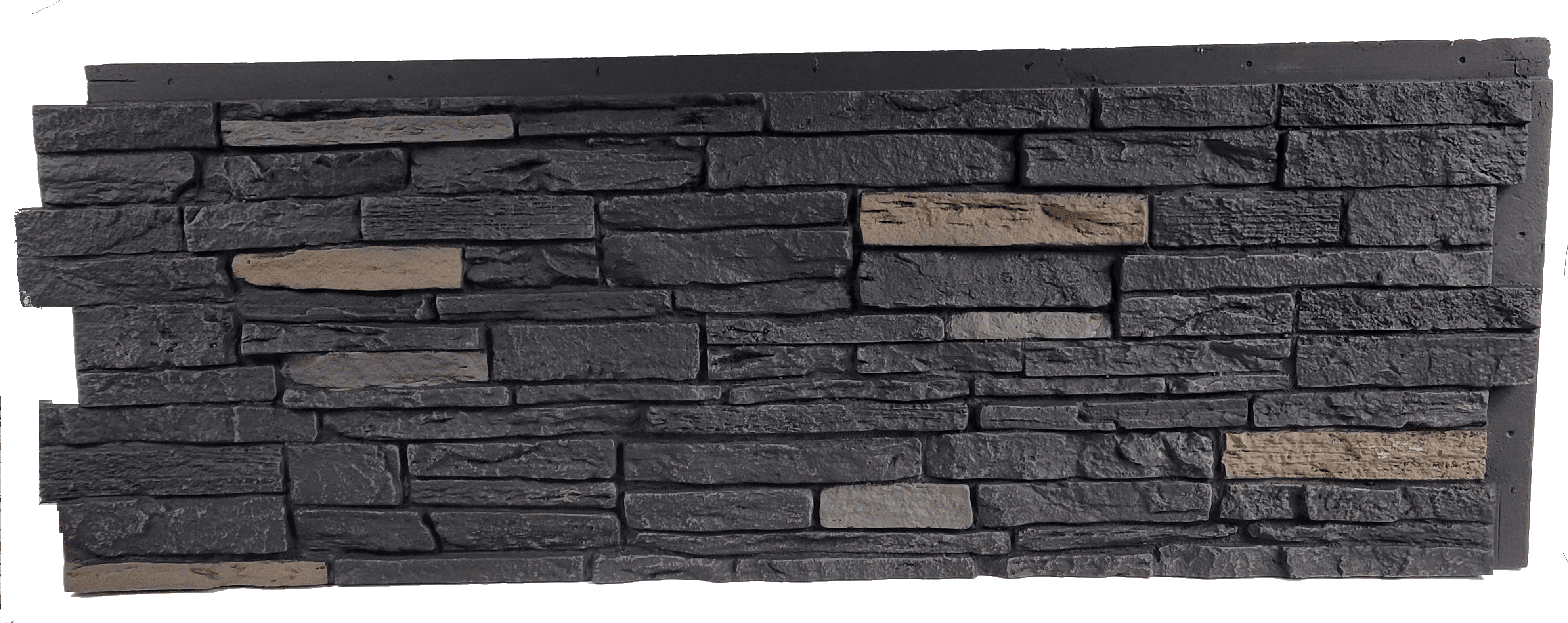 NextStone Polyurethane Faux Stone Siding Panel- Slatestone Large Onyx 43 in. x 15.5 in. for Home Improvements/ DIY Friendly (4-Pack)