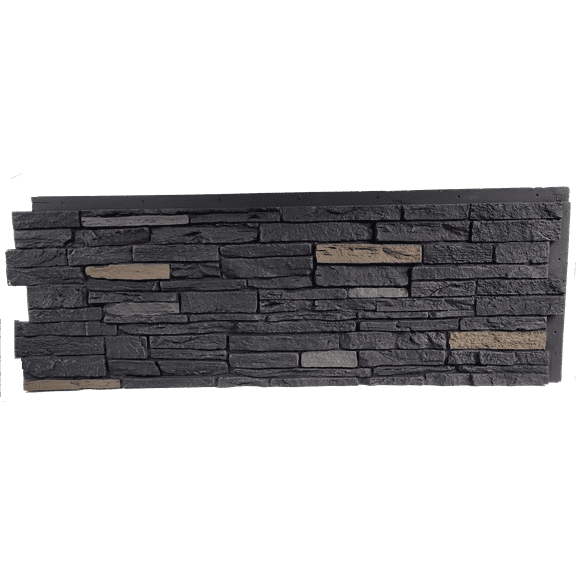 NextStone Polyurethane Faux Stone Siding Panel- Slatestone Large Onyx 43 in. x 15.5 in. for Home Improvements/ DIY Friendly (4-Pack)