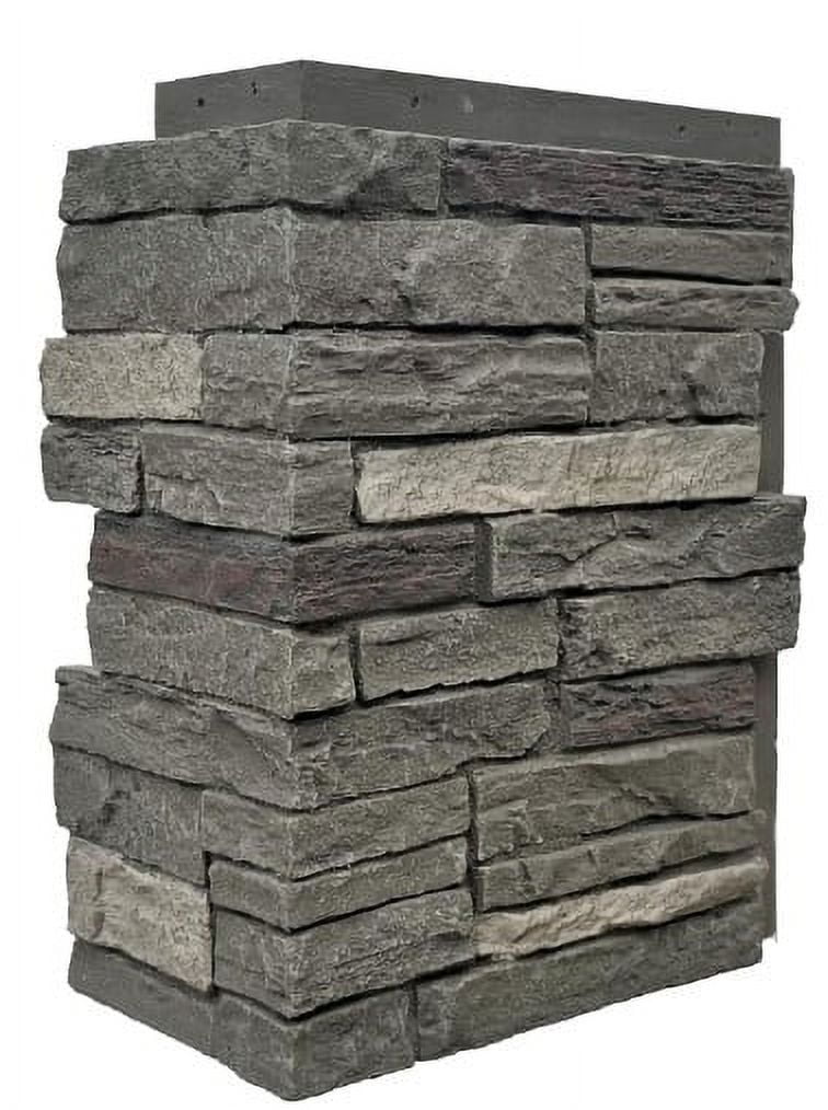 NextStone Polyurethane Faux Stone Siding, Pewter, 43", 4 Count