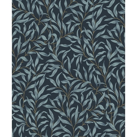 NextWall Aegean Blue Willow Trail Peel and Stick Wallpaper
