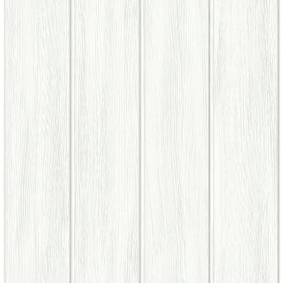 NextWall Alabaster Wood Panel Peel and Stick Wallpaper