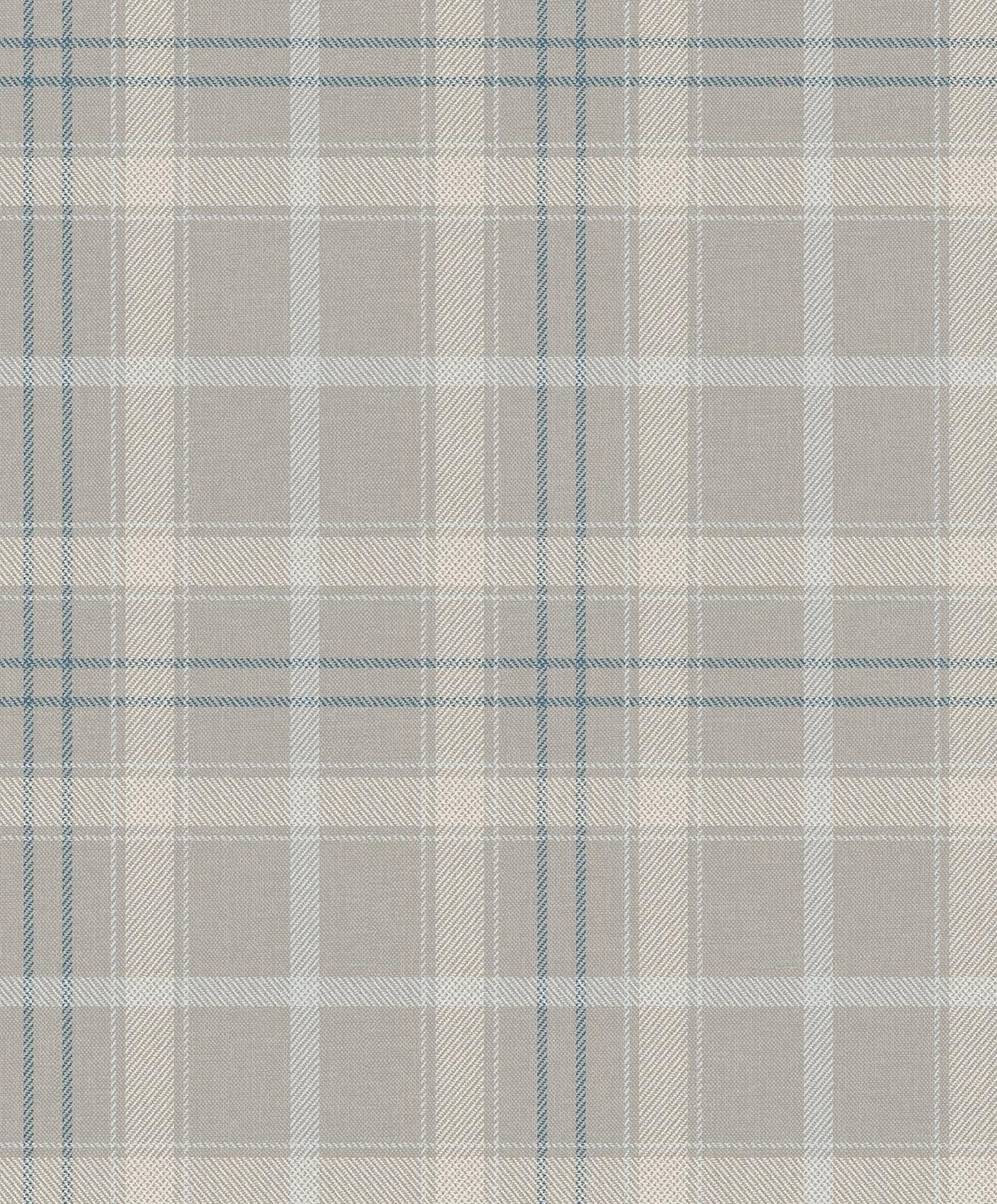 Argos Gray and Blue Plaid Self-Adhesive Vinyl Wallpaper
