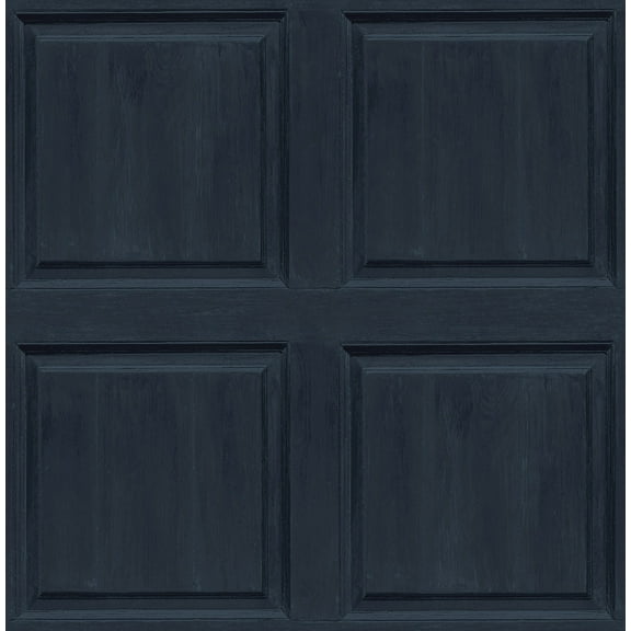 NextWall Arthouse Washed Faux Panel Peel and Stick Wallpaper 20.5 in. W x 18 ft. L - Navy