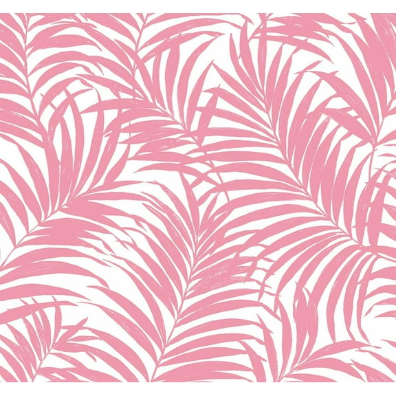 NextWall Beach Palm Peel and Stick Wallpaper (Pink)