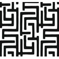 thumbnail image 1 of NextWall Black Graphic Maze Peel and Stick Wallpaper, 1 of 8