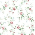 thumbnail image 1 of NextWall Blossom Floral Trail Peel and Stick Wallpaper (Blush & Spearmint), 1 of 9