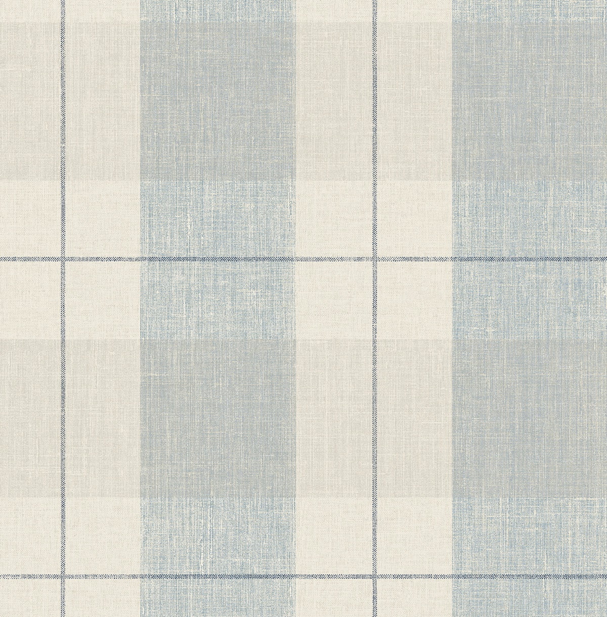 NextWall Blue & Beige Lenox Hill Plaid Peel and Stick Wallpaper - 20.5 in. W. x 18 ft. L. Roll