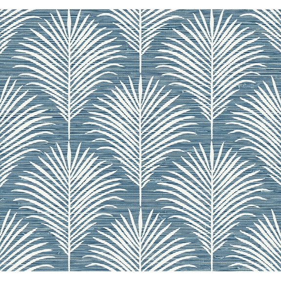 NextWall Blue Lagoon Grassland Palm Peel and Stick Wallpaper