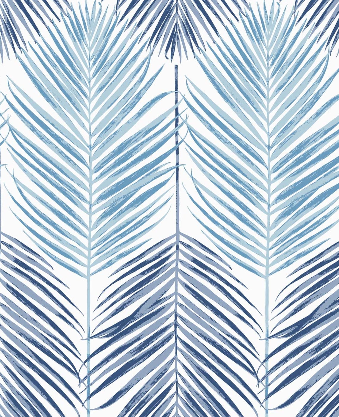 NextWall Blue Lagoon Two Toned Palm Peel and Stick Wallpaper
