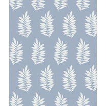 NextWall Blue Mist Pinnate Leaf Silhouette Peel and Stick Wallpaper - 20.9 in. W. x 18 ft. L. Roll