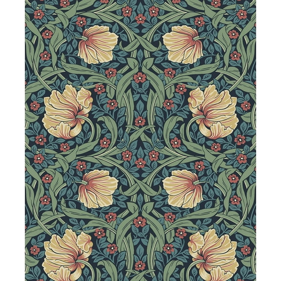 NextWall Bluestone & Clay Pimpernel Garden Peel and Stick Wallpaper