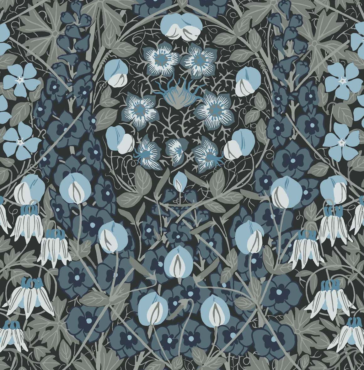 NextWall Bluestone Tulip Garden Peel and Stick Wallpaper