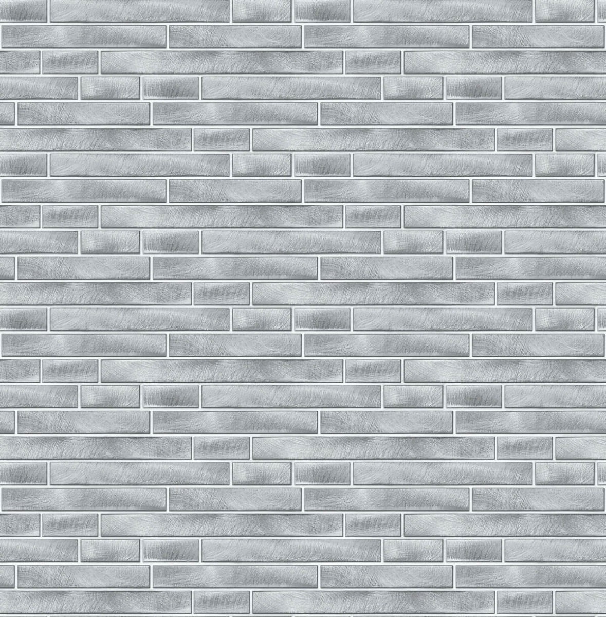 NextWall Brushed Metal Tile Peel and Stick Wallpaper