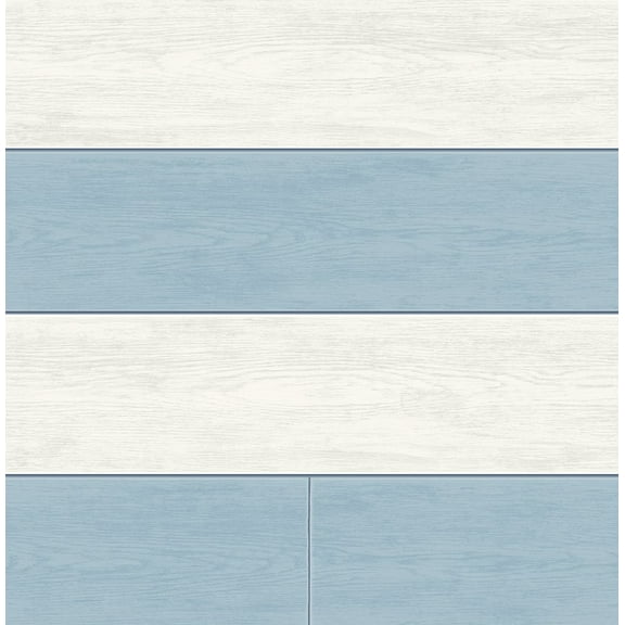 NextWall Carolina Blue Two Toned Shiplap Peel and Stick Wallpaper