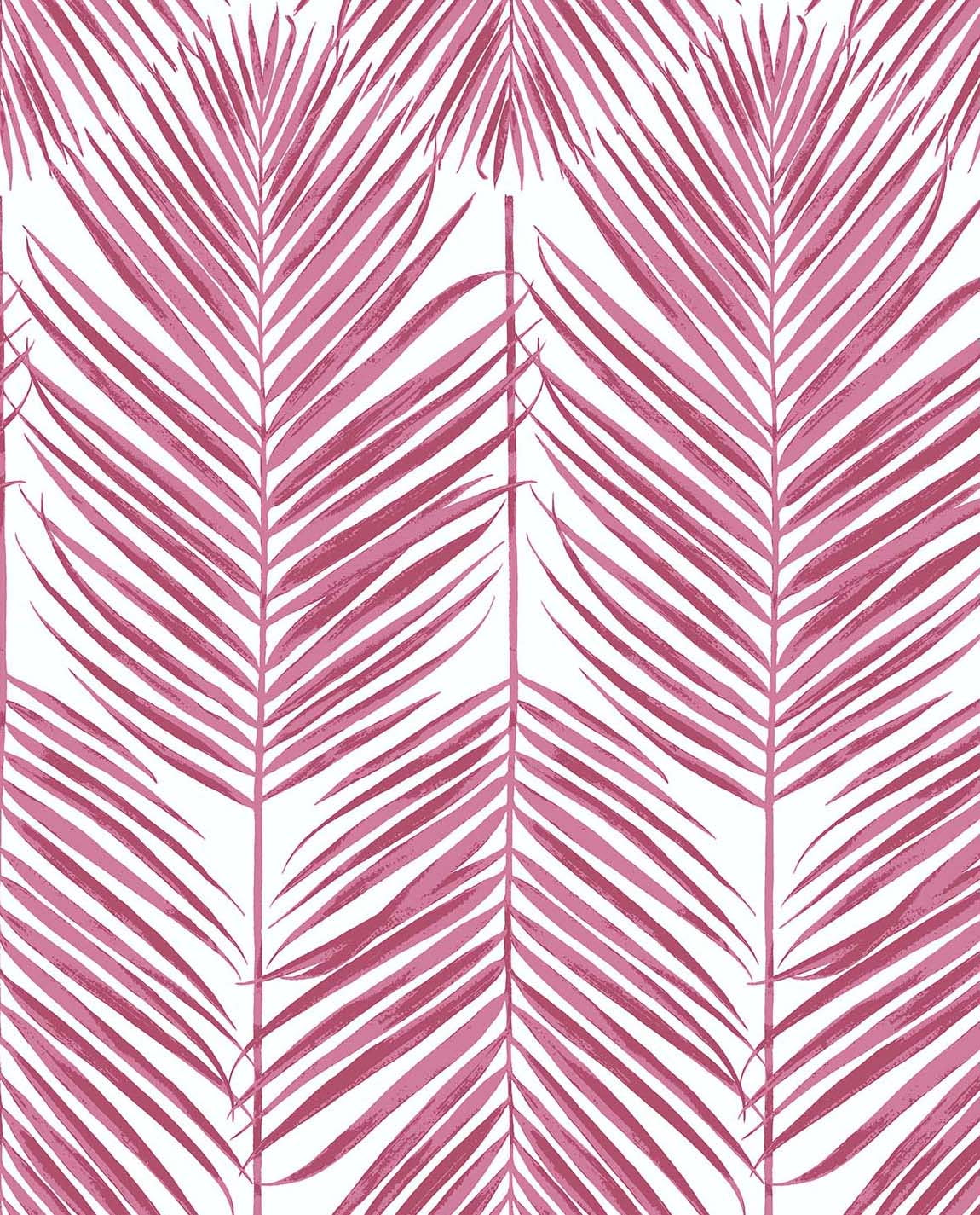 NextWall Cerise Pink Paradise Palm Peel and Stick Wallpaper