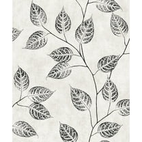 NextWall Contrast Leaf Silhouette Peel and Stick Wallpaper - 20.9 in. W x 18 ft. L Roll