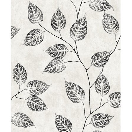 NextWall Contrast Leaf Silhouette Peel and Stick Wallpaper - 20.9 in. W x 18 ft. L Roll