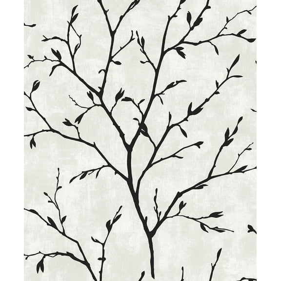 NextWall Contrast Tree Silhouette Peel and Stick Wallpaper - 20.9 in. W x 18 ft. L Roll