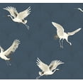 thumbnail image 1 of NextWall  Cranes Peel and Stick Wallpaper 27 in. W x 18 ft. L - Denim Blue, 1 of 7