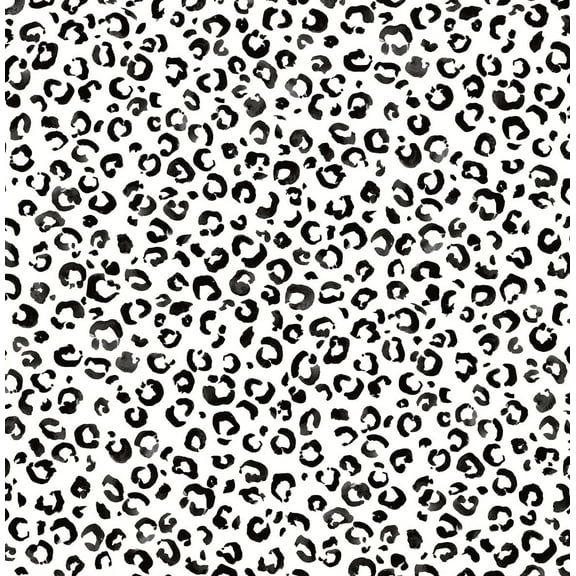 NextWall Daisy Bennett Designs Classic Leopard Peel and Stick Wallpaper (Black & White)
