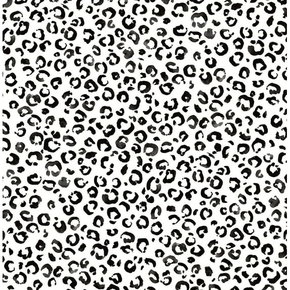 NextWall Daisy Bennett Designs Classic Leopard Peel and Stick Wallpaper (Black & White)
