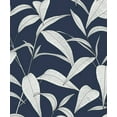 thumbnail image 1 of NextWall Dark Blue Pinstripe Leaf Trail Peel and Stick Wallpaper, 1 of 9