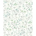 thumbnail image 1 of NextWall Dew Drop & Spring Green Wildflowers Peel and Stick Wallpaper, 1 of 6