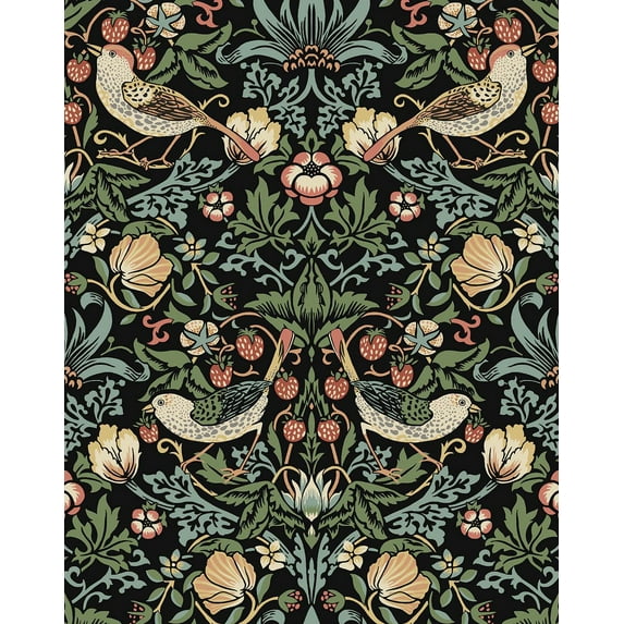 NextWall Ebony Aves Garden Peel and Stick Wallpaper