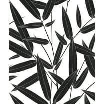 NextWall Ebony Leaf Branch Trail Peel and Stick Wallpaper - 20.9 in. W. x 18 ft. L. Roll