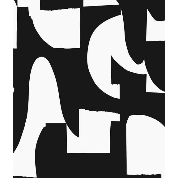 NextWall Ebony Organic Geometric Peel and Stick Wallpaper - 20.9 in. W x18 ft. L Roll