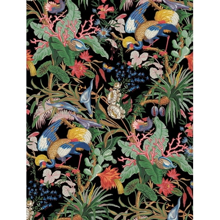 NextWall Ebony Tropical Canopy Peel and Stick Wallpaper