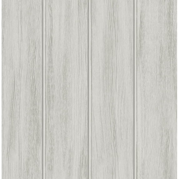 NextWall Faux Wood Panel Peel and Stick Wallpaper (Weathered Grey)
