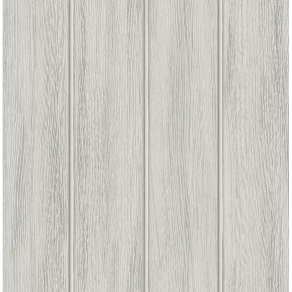 NextWall Faux Wood Panel Peel and Stick Wallpaper (Weathered Grey)