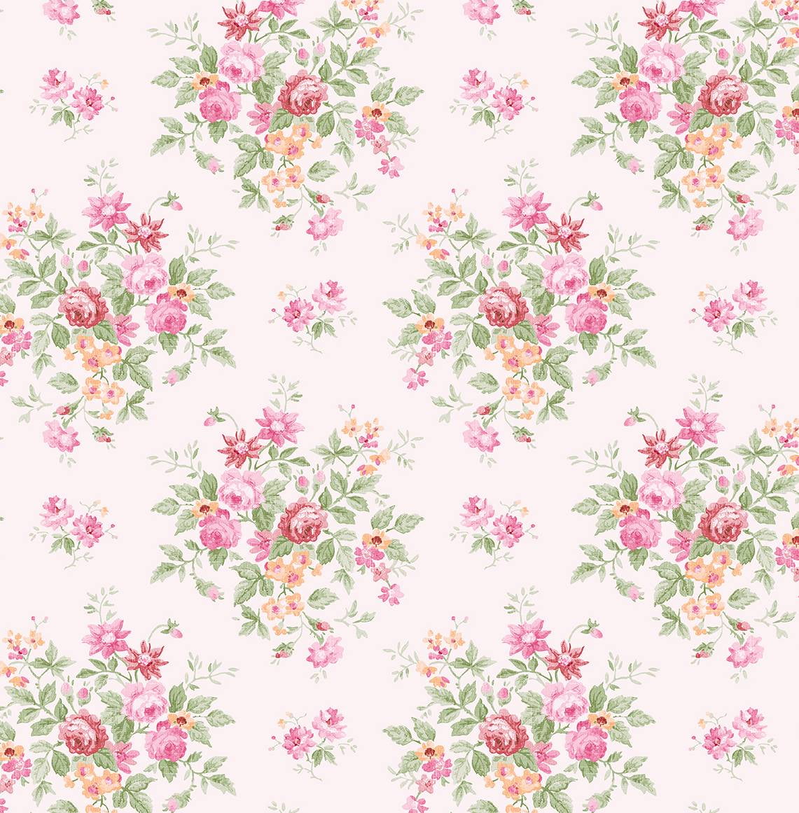 NextWall  Floral Bunches Peel and Stick Wallpaper 20.5 in. W x 18 ft. L - Posy Pink