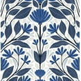 thumbnail image 1 of NextWall  Folk Floral Peel and Stick Wallpaper 20.5 in. W x 18 ft. L - Blue Sapphire & Pavestone, 1 of 8