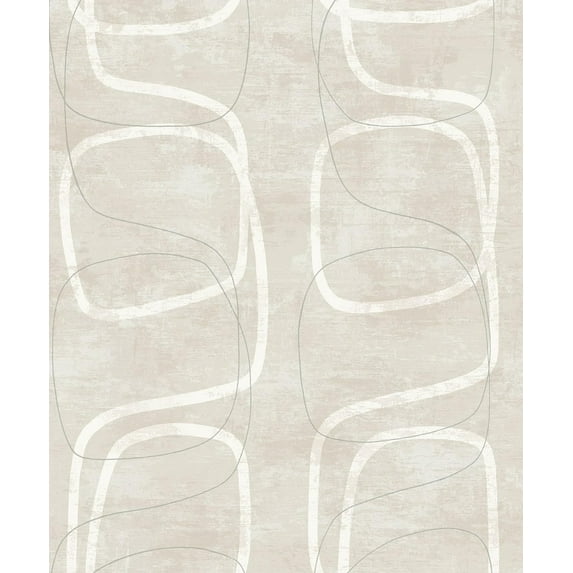 NextWall Forcella Geo Peel and Stick Wallpaper (Neutral)