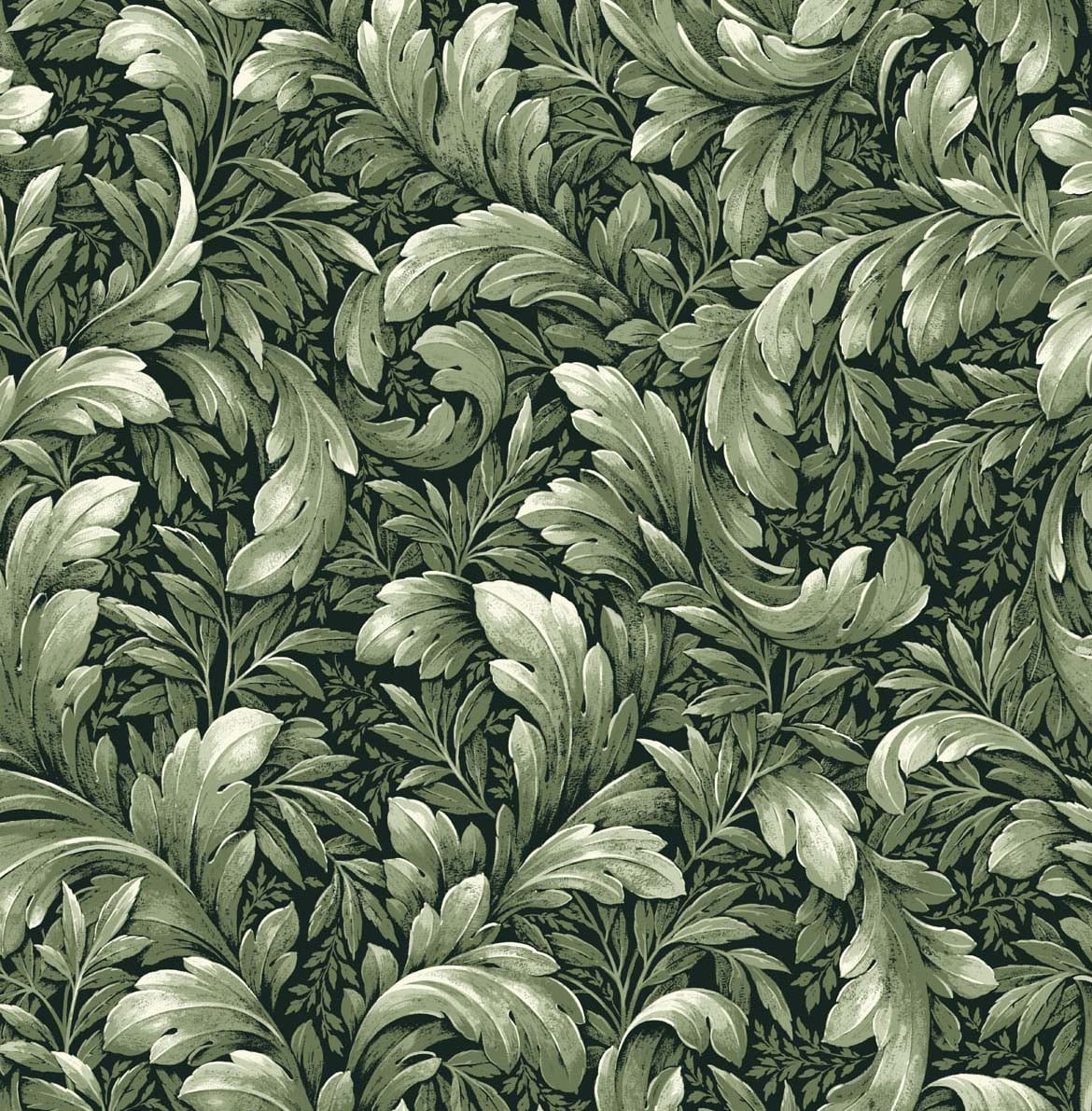 Forest Green Vinyl Peel and Stick Wallpaper Roll