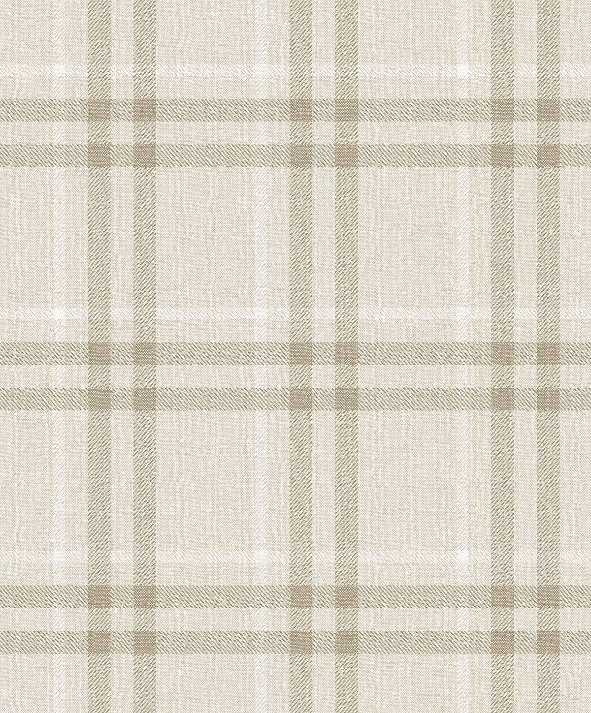 NextWall French Vanilla Calverlay Plaid Peel and Stick Wallpaper - 20.9 in. W. x 18 ft. L. Roll