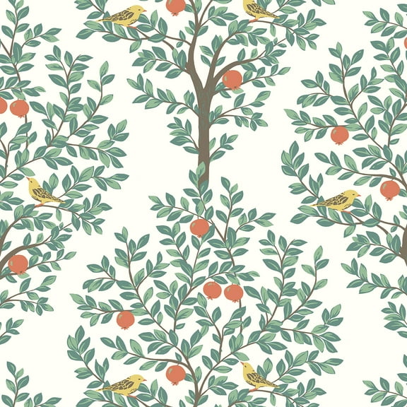 NextWall  Fruit Tree Peel and Stick Wallpaper 20.9 in. W x 18 ft. L - Juniper