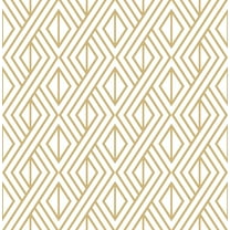 NextWall Gold Diamond Geometric Peel and Stick Removable Wallpaper - 20.5 in. W x 18 ft. L