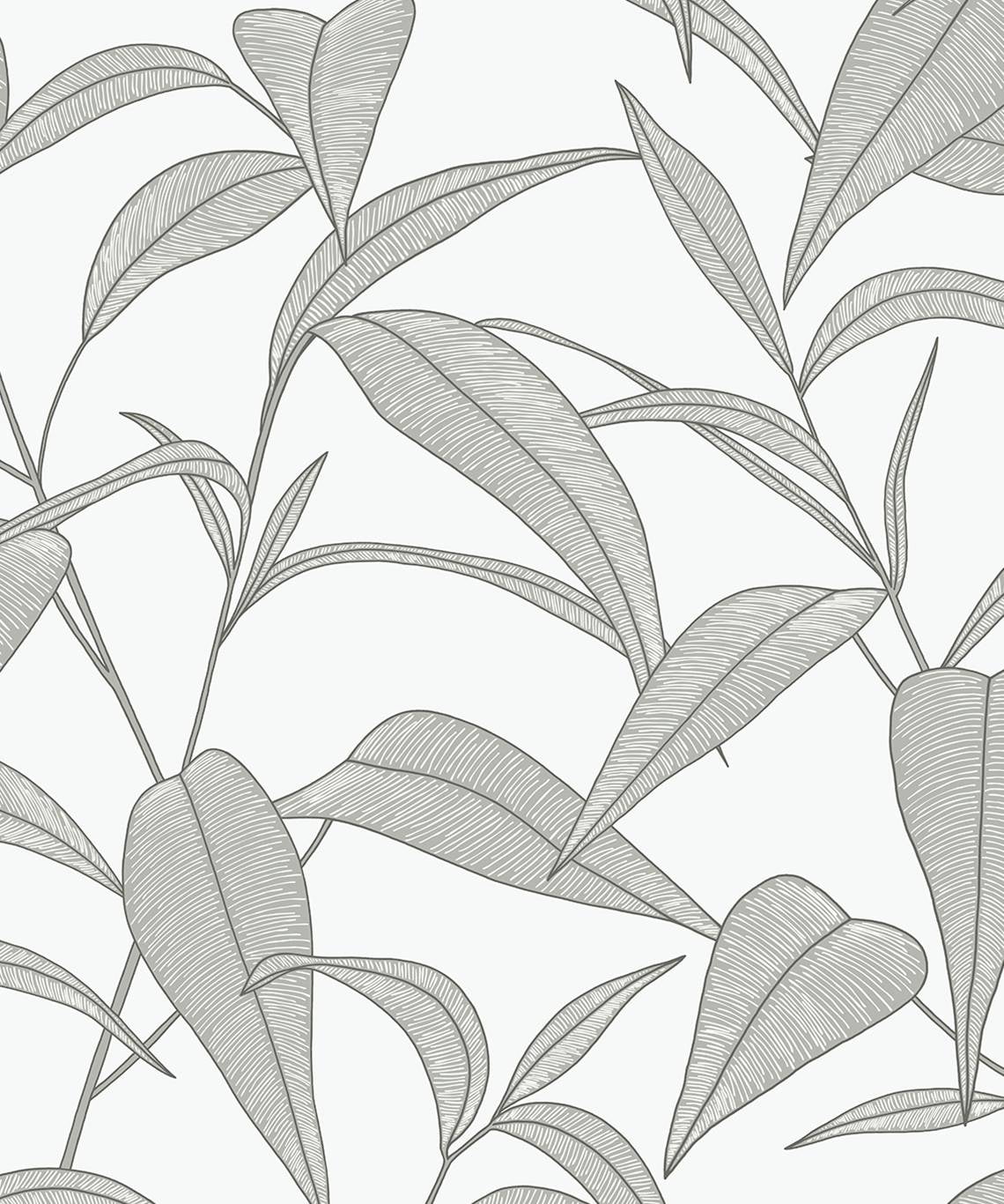 Greystone Pinstripe Leaf Trail Self-Adhesive Vinyl Wallpaper Roll